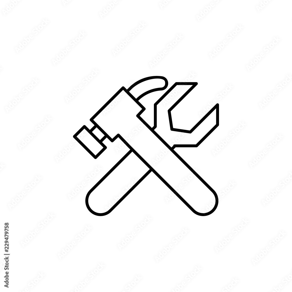 Poster fix, tools icon. element of simple web icon. thin line icon for website design and development, app 