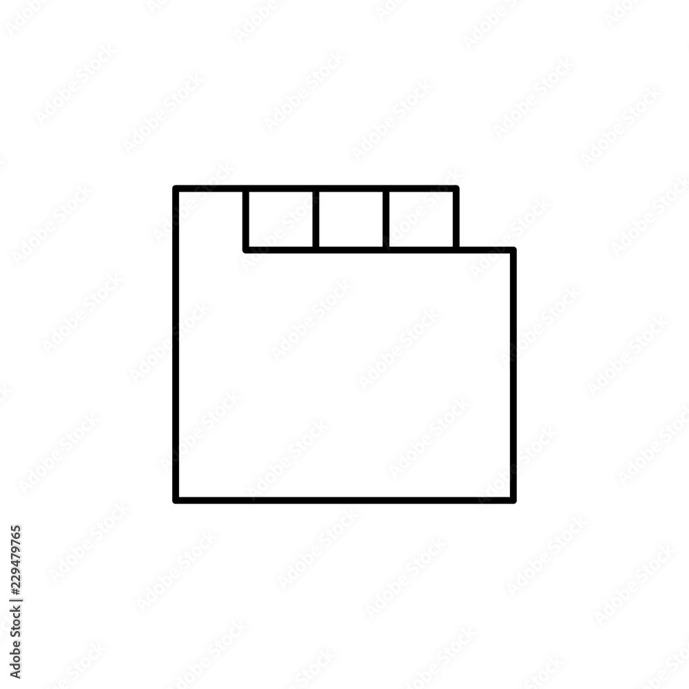 Aufkleber folder icon. element of simple web icon. thin line icon for website design and development, app deve