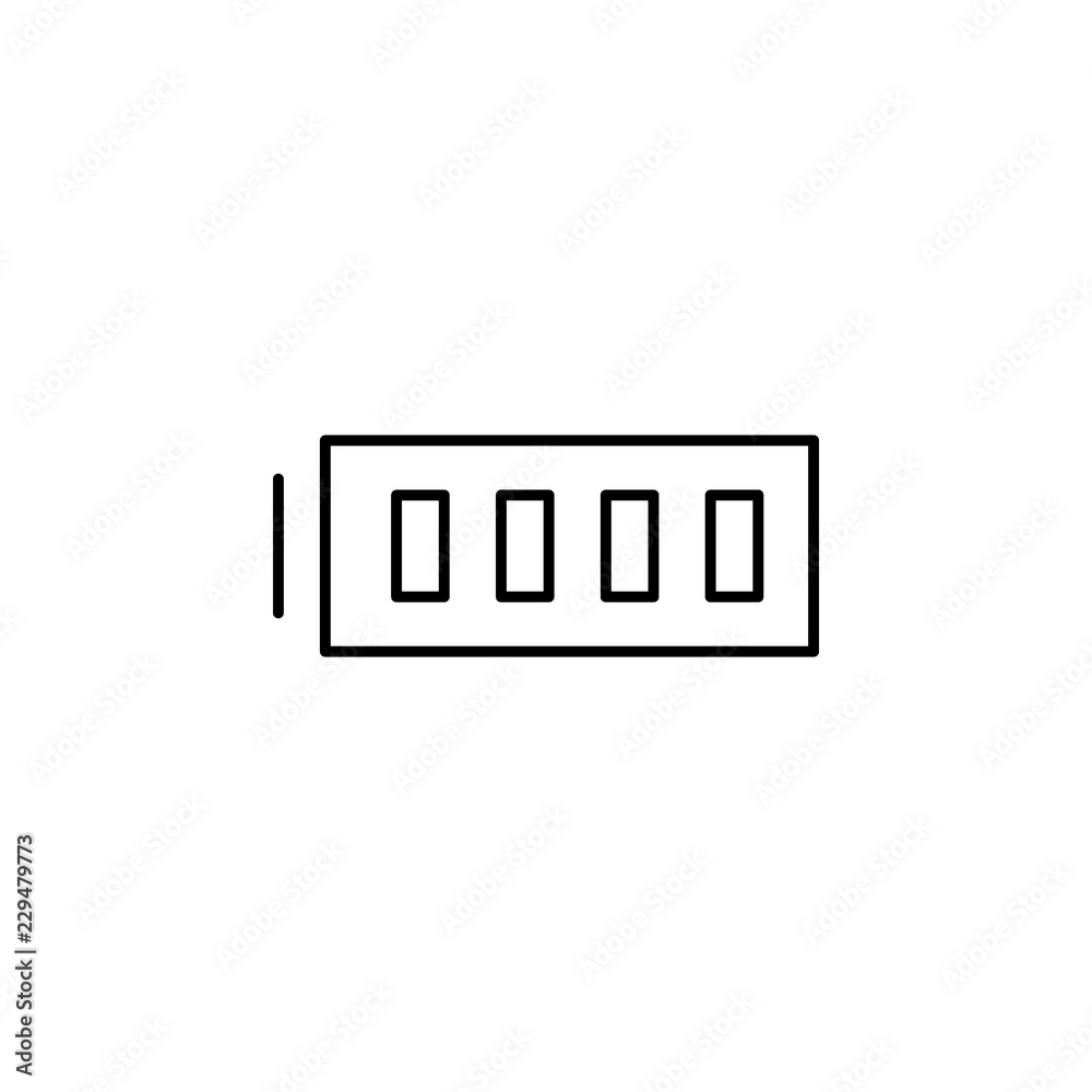 Poster full battery icon. element of simple web icon. thin line icon for website design and development, ap