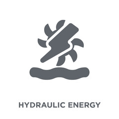 Hydraulic energy icon from Ecology collection.