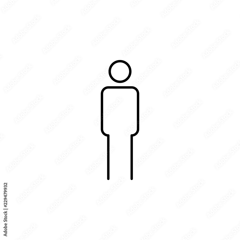Poster man icon. element of simple web icon. thin line icon for website design and development, app develop