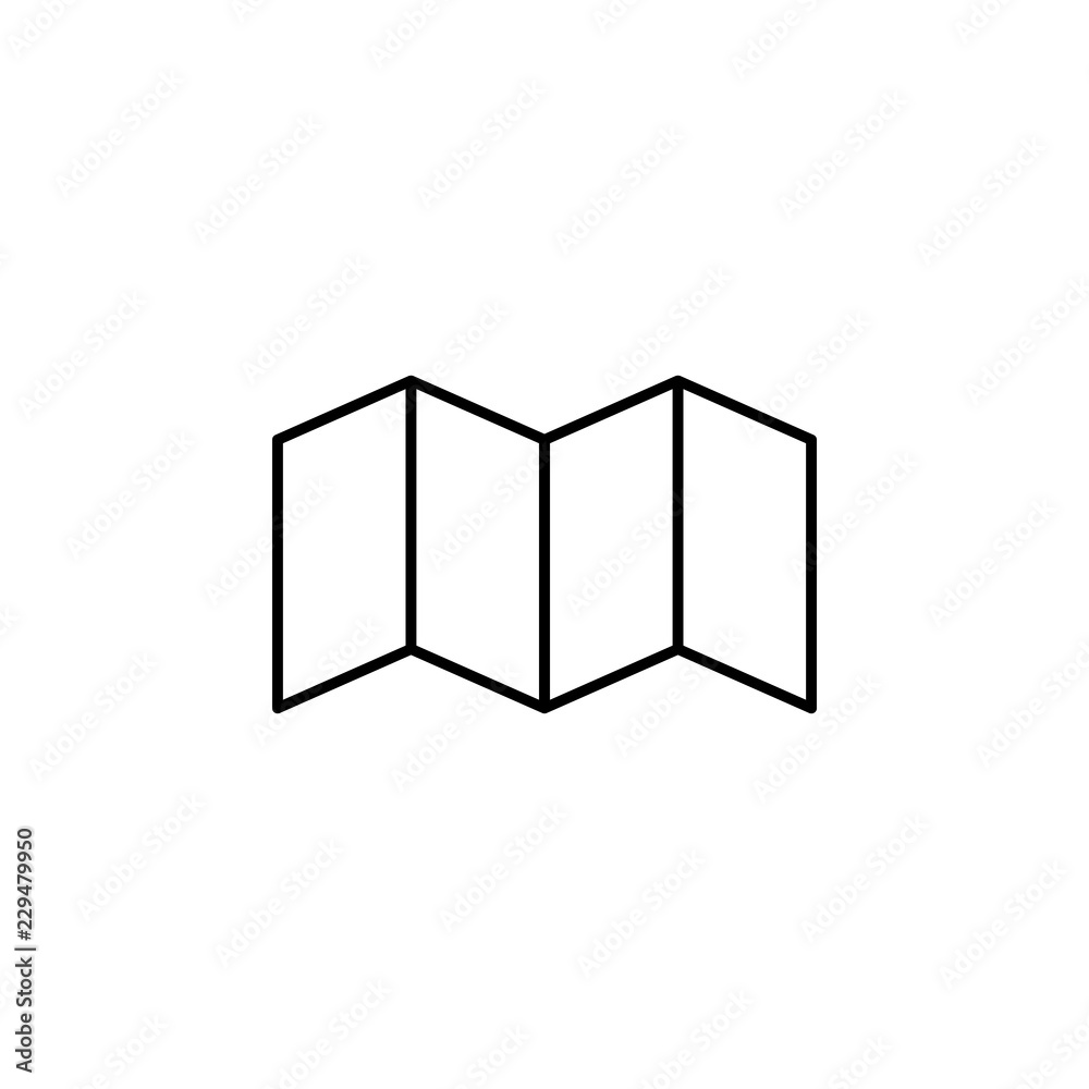 Poster map icon. element of simple web icon. thin line icon for website design and development, app develop