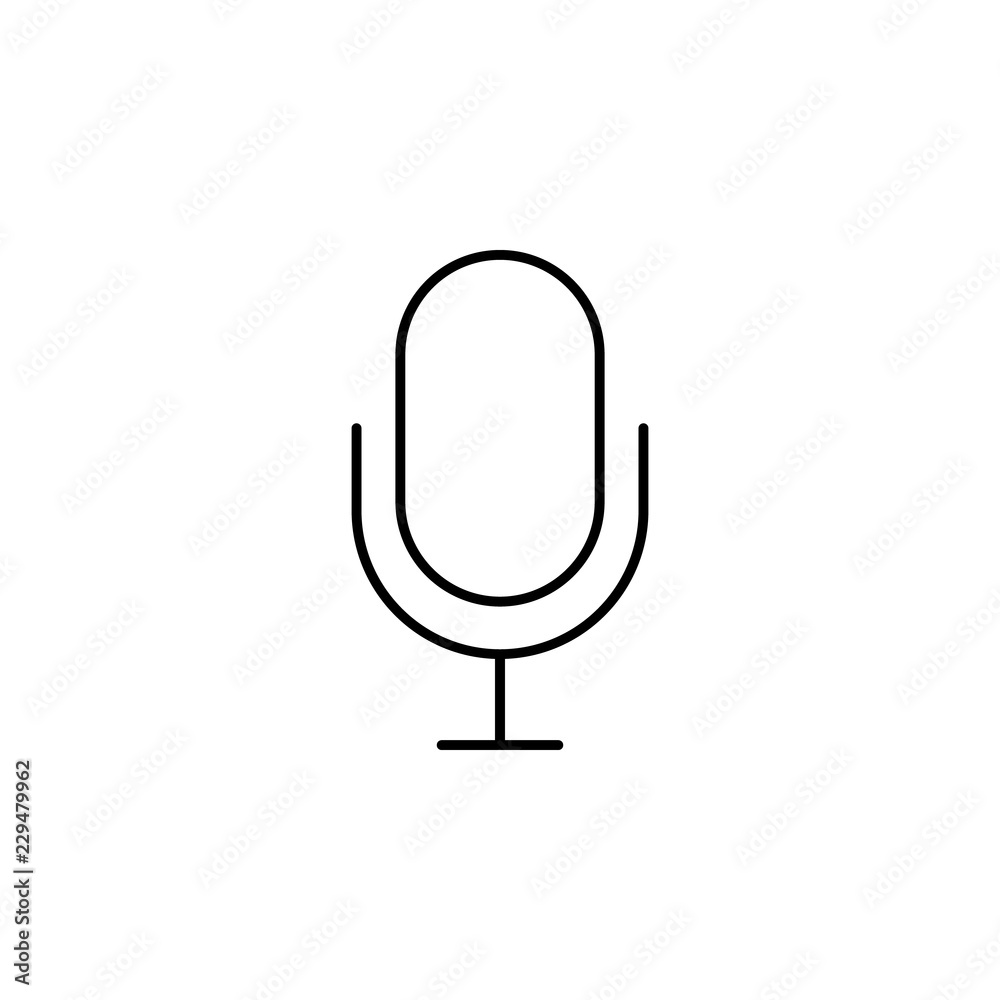 Poster microphone icon. element of simple web icon. thin line icon for website design and development, app 