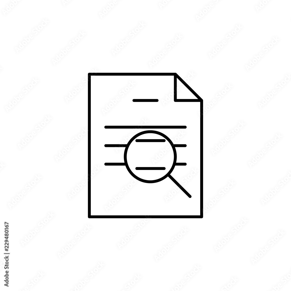 Poster research work icon. element of simple web icon. thin line icon for website design and development, a