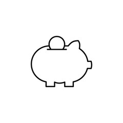 savings icon. Element of simple web icon. Thin line icon for website design and development, app development. Premium icon