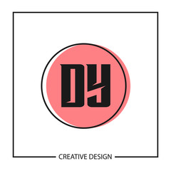 Initial Letter DY Logo Template Design