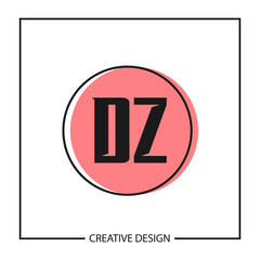 Initial Letter DZ Logo Template Design