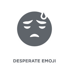 Desperate emoji icon from Emoji collection.