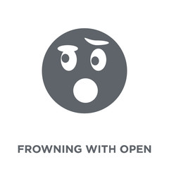 Frowning With Open Mouth emoji icon from Emoji collection.