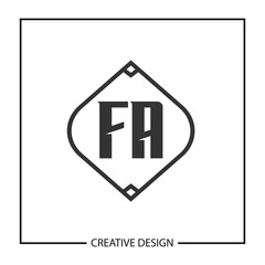 Initial Letter FA Logo Template Design