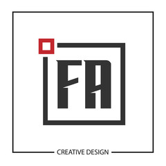 Initial Letter FA Logo Template Design