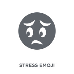 Fototapeta premium Stress emoji icon from Emoji collection.