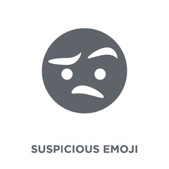 Suspicious emoji icon from Emoji collection.