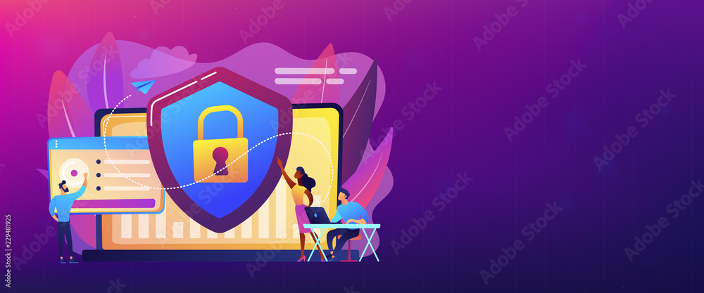 Canvas Prints cyber security concept banner header.