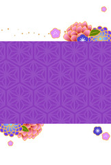 和風　背景素材　紫