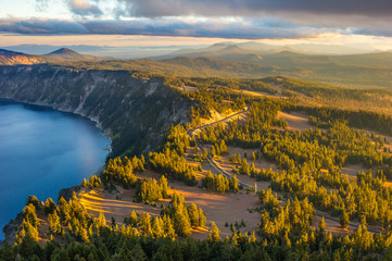 Golden hour at Crater Lake National Park