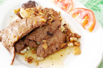 Pork liver with garlic