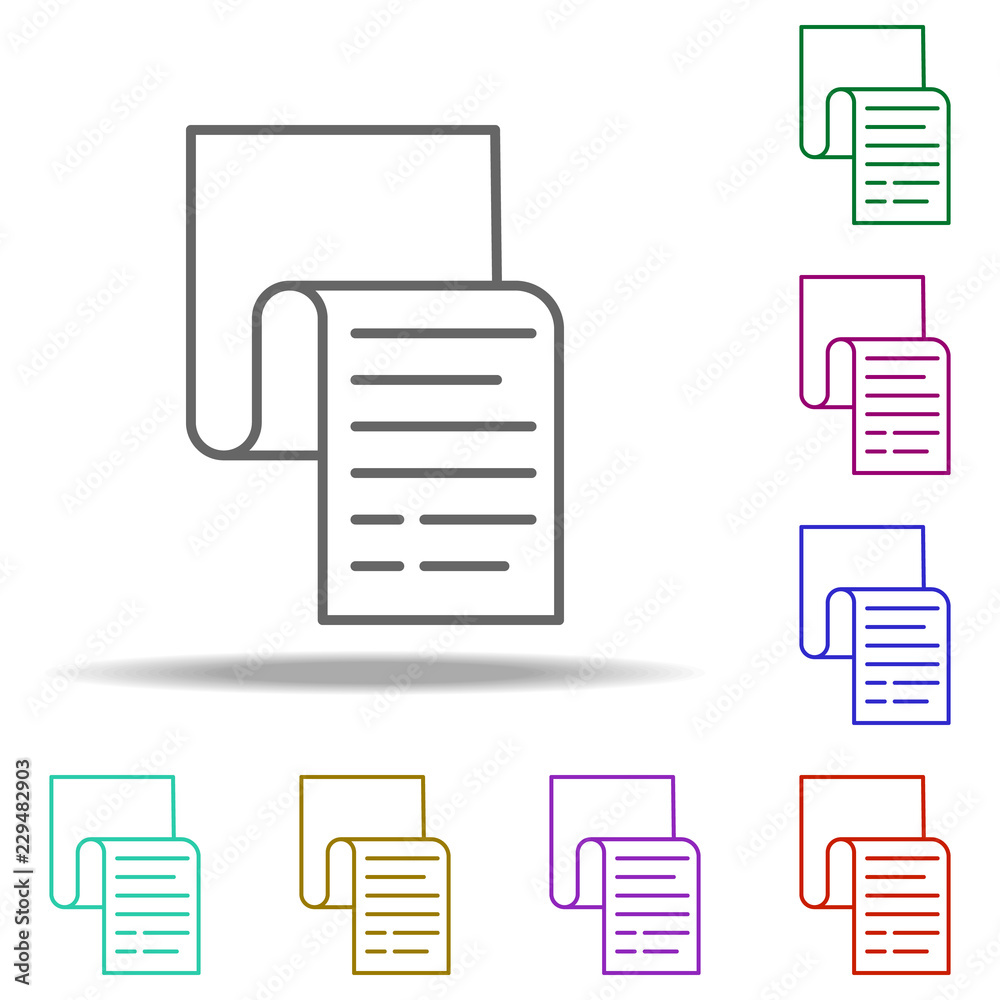 Poster report icon. elements of business in multi color style icons. simple icon for websites, web design, 