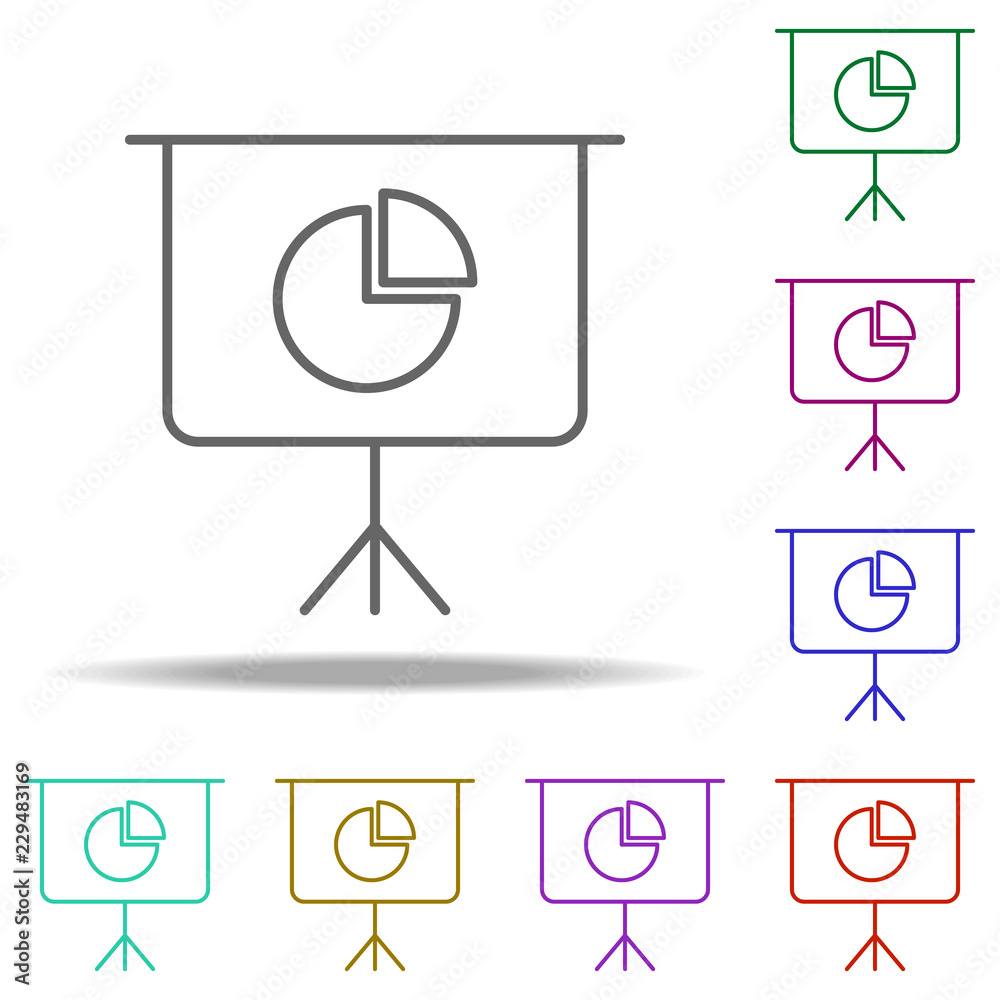 Poster information icon. elements of business in multi color style icons. simple icon for websites, web des