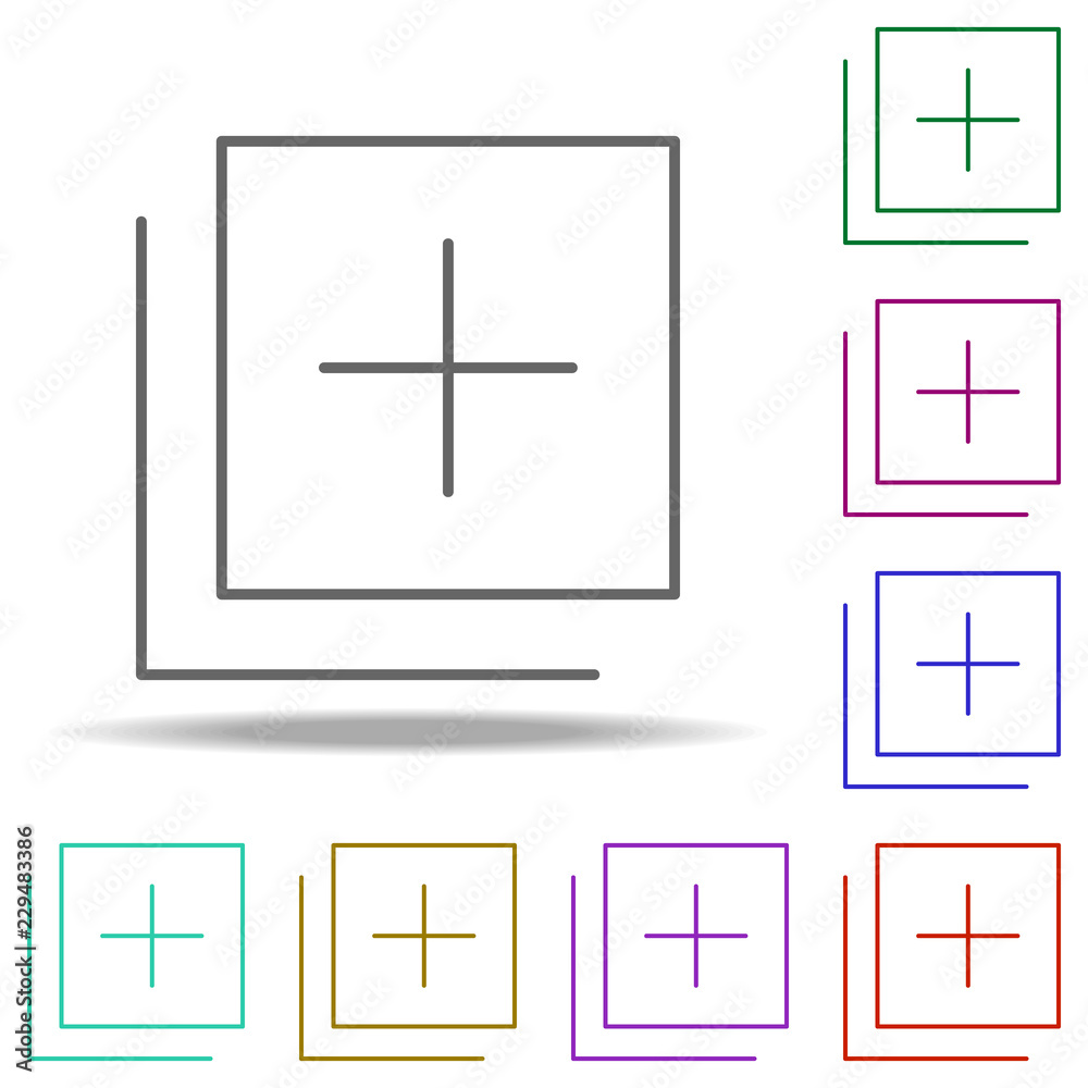 Poster add icon. elements of business in multi color style icons. simple icon for websites, web design, mob