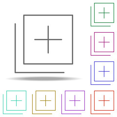 add icon. Elements of business in multi color style icons. Simple icon for websites, web design, mobile app, info graphics