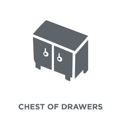 Chest of drawers icon from Furniture and household collection.