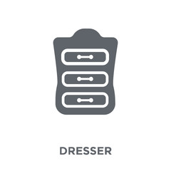 Dresser icon from Furniture and household collection.