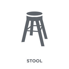 Stool icon from Furniture and household collection.