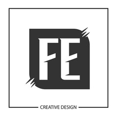 Fototapeta premium Initial Letter FE Logo Template Design