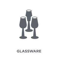 Glassware icon from Furniture and household collection.