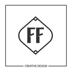 Initial Letter FF Logo Template Design
