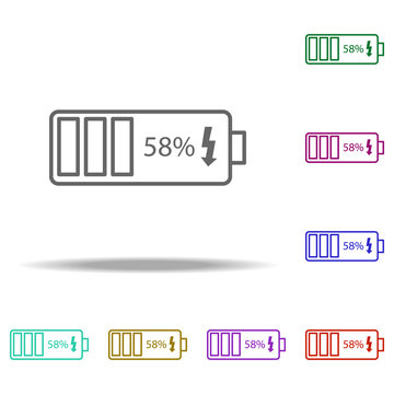 battery charging icon. Elements of photography in multi color style icons. Simple icon for websites, web design, mobile app, info graphics