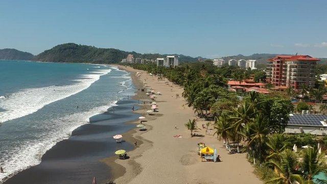A flight over Jaco Beach, Costa Rica