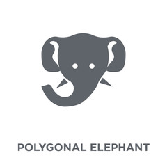 Polygonal elephant icon from Geometry collection.