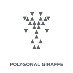 Fototapeta premium Polygonal giraffe icon from Geometry collection.