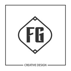 Initial Letter FG Logo Template Design