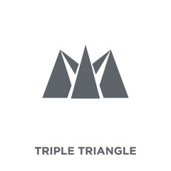 Triple triangle icon from Geometry collection.