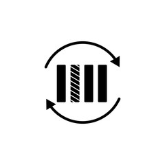 Bars сhart turnover icon. Element of business. Premium quality graphic design icon. Signs and symbols collection icon for websites, web design, mobile app