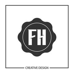 Initial Letter FH Logo Template Design