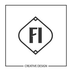 Initial Letter FI Logo Template Design