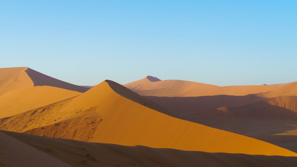 Fototapeta na wymiar sand dunes in the desert. Simple landscape