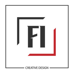 Initial Letter FI Logo Template Design