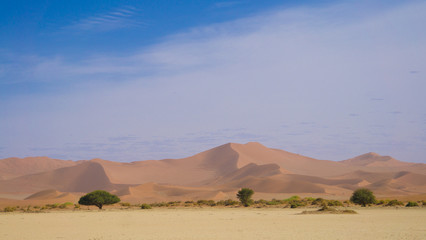 Natural landscape in Namibia from view point 