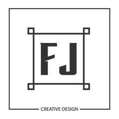 Initial Letter FJ Logo Template Design