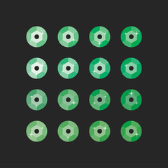 Fototapeta premium The Green Sequin, Glitter. Abstract Vector Object.