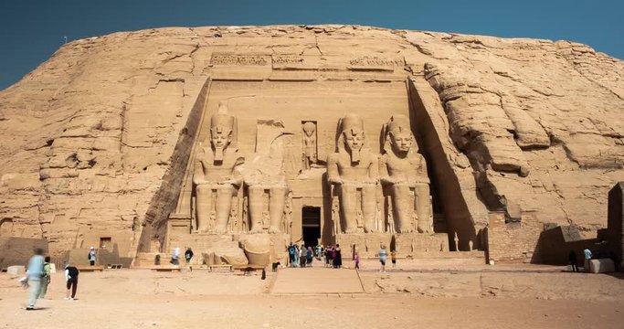 Timelapse of Abu Simbel Temple in Egypt