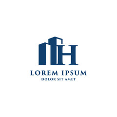 Fototapeta premium Letter H Building Logo Design Template