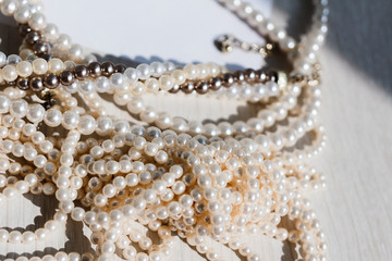 shiny strands of pearls