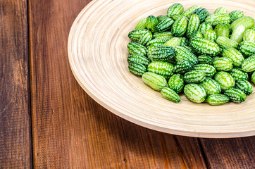 Fruits of Melothria, vegetarian food