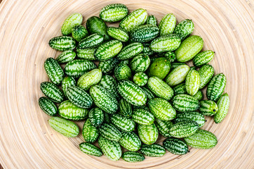Fruits of Melothria, vegetarian food